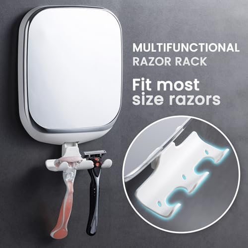 TAILI shower mirror anti-fog waterproof razor holder easy install