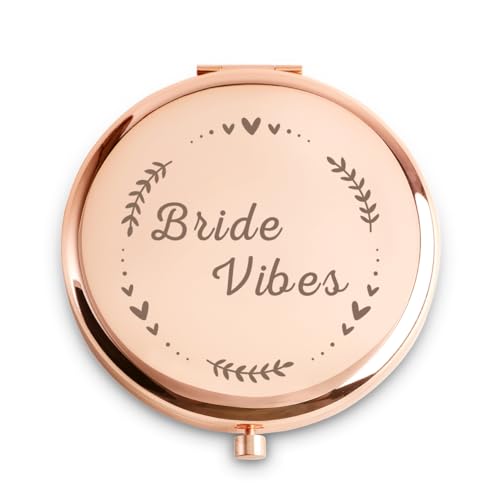 Brides Compact Engraved Mirror Beauty Party Gift Personalized Bridesmaids Bridal Shower Ease