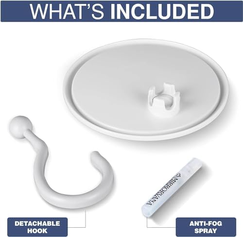 MirrorVana 67in Round Shower Shaving Mirror with Anti-Fog Optimize Grooming