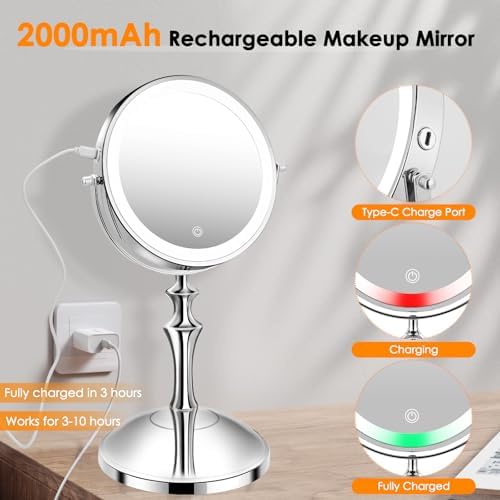 Bright Versatile Large Makeup Mirror Perfect for Grooming