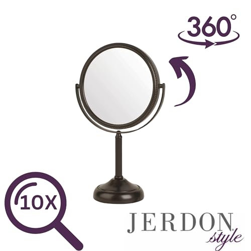 JERDON Two-Sided Makeup Vanity Mirror