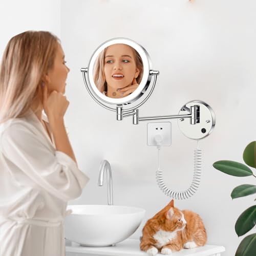 Wall-Mounted Makeup Mirror with Lights