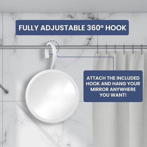 MirrorVana 67in Round Shower Shaving Mirror with Anti-Fog Optimize Grooming