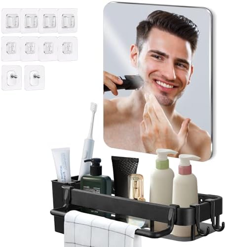 Fog-Free Shave Mirror with Storage Caddy 1182x87