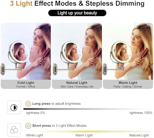 Perfect 9 Wall-Mounted Makeup Mirror for Your Space