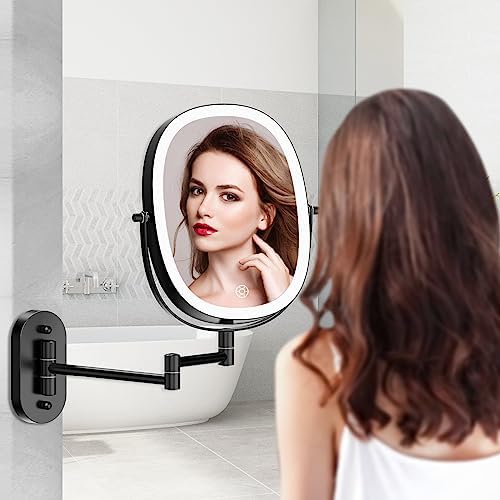 FUNTOUCH Rechargeable Wall-Mounted Makeup Mirror