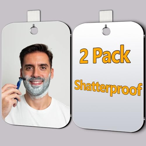 2-Piece Shatterproof Shower Mirrors