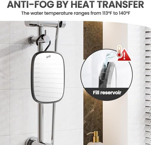 TAILI Fogless Shower Mirror for Shaving Shatterproof and Portable