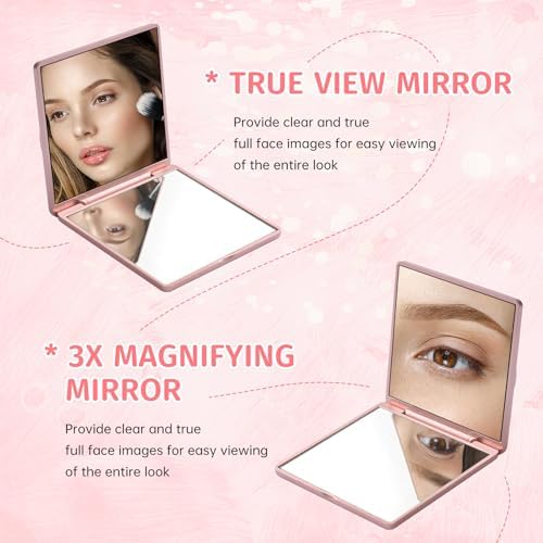 Elegant Rose-Style Compact Mirrors for Weddings Parties