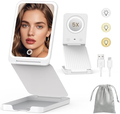 Portable Makeup Mirror wLights