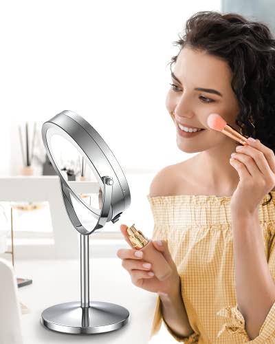 Womens 10x Magnifying Makeup Mirror with LED Lights