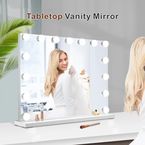 15-Bulb Vanity Mirror 3 Lighting Modes 10xMagnification