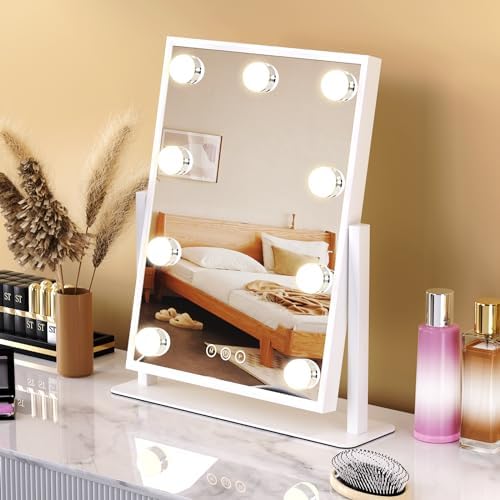 Stylish Vanity Mirror with 360-Degree Rotation and 3 Lighting Modes