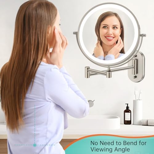Portable Wall-Mounted Makeup Vanity Mirror Durable Rechargeable Basic