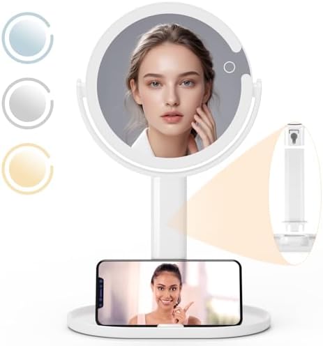 Lighted Makeup Mirror with 1X10X Magnification