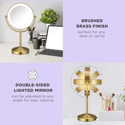Conair Lighted Makeup Mirror Stylish Corded with 10X Magnification