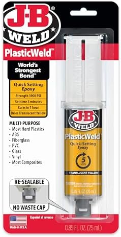 J-B Weld PlasticWeld Quick Setting Epoxy Syringe 25 ml