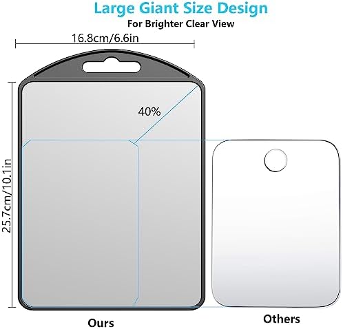 Fog-Free Large Shower Mirror with Razor Holder