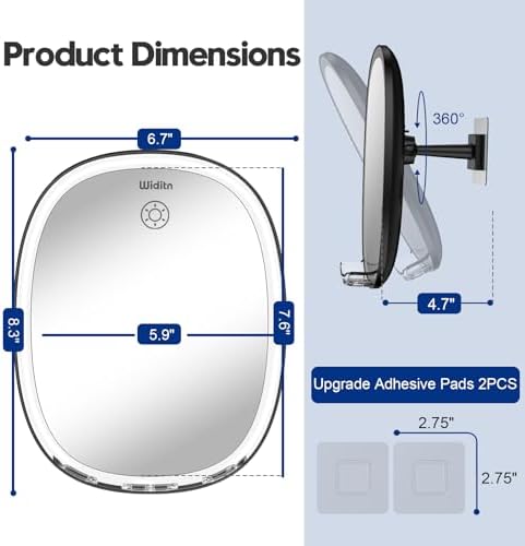 LED Shower Mirror Fogless