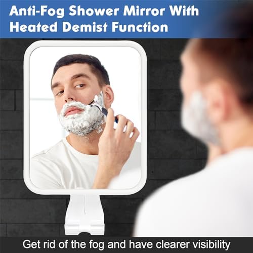 FANDENINI Heated Fogless Shower Mirror with LED Lights