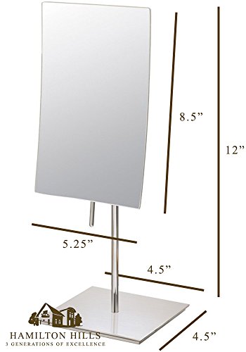 Hamilton Hills 5X Magnifying Table Top Mirror with Stand