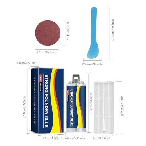 Strong Foundry Glue Metal Plastic Repair Glue Set of 2