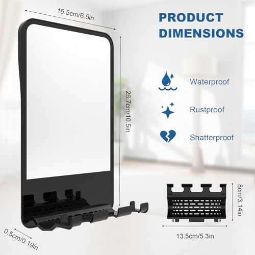Fogless Showers - Anti-Fog Mirror - No Drilling Required
