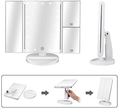 Deweisn Lighted Vanity Mirror with 21 LED 3X magnification