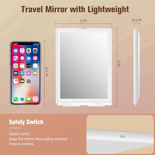 Fast-Billed WOHOMEAN Travel Makeup Mirror 72-LED 3 Light Settings