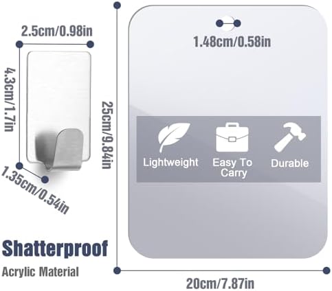 COBETouchless Fog-Free Shower Mirror for Home Travel Safe Durable