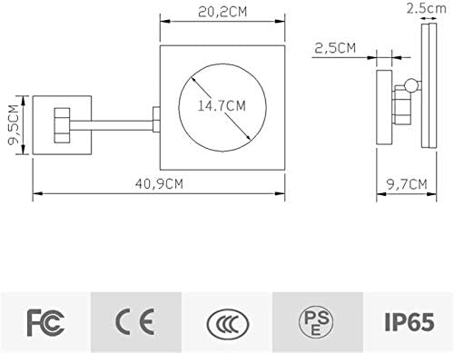 Travel-Friendly LED Mirror