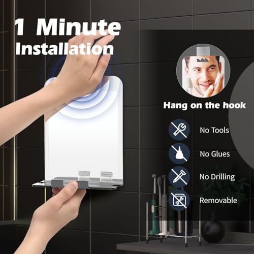 Stylish Fog-Free Shower Mirror