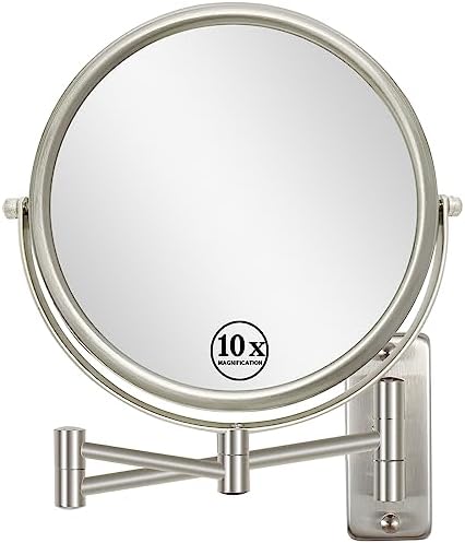 Versatile 8 Wall-Mounted Makeup Mirror with 10X Magnification