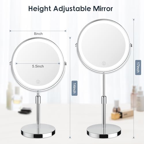 Adjustable Makeup Mirror wLights