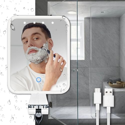 FANDENINI Heated Fogless Shower Mirror with LED Lights