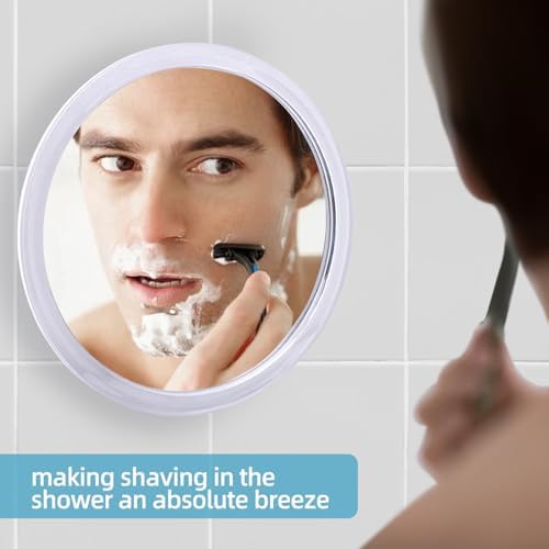 Fog-Free Shower Mirror with Suction Cups