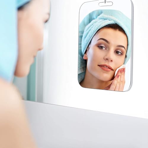 Anti-Fog Shower Mirror Crystal Clear Razor Holder Impact Resistant