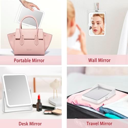 Smart Travel Makeup Mirror with Light