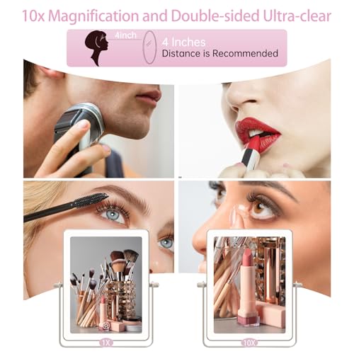 FASCINATE Wall-Mounted Rechargeable Makeup Mirror