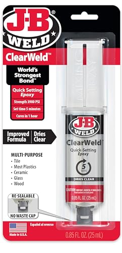 J-B Weld 50112 ClearWeld 5-Minute Syringe - 25ml