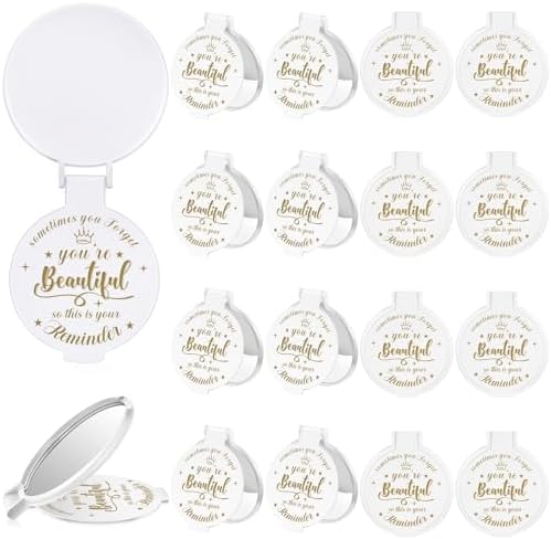 18 PCS Compact Round Glass Mirror for Women