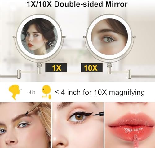 Perfect 9 Wall-Mounted Makeup Mirror for Your Space