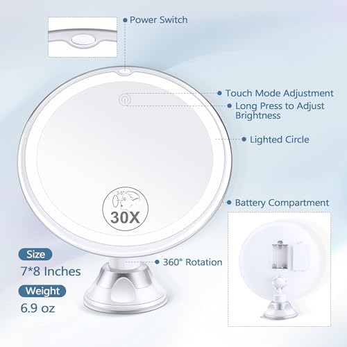 B Beauty Planet 30X Magnifying Mirror with Light