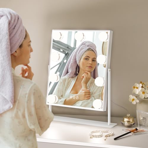 Hollywood Vanity Mirror with 3 Light Modes Elegant Design