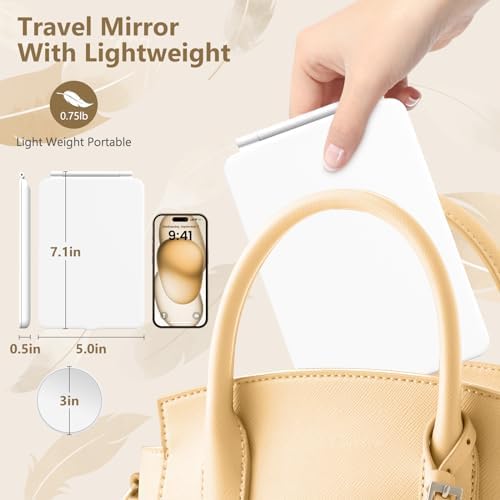 Rechargeable Makeup Mirror for Travel