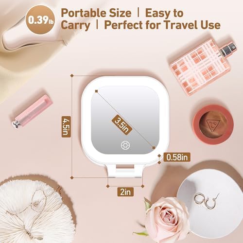 GOMIPURU Travel Mirror with Lights