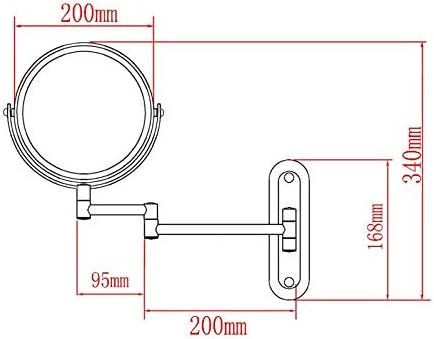 2PCS Travel Aluminum Mirror