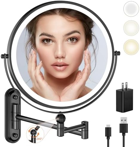 9-Inch Wall-Mounted Makeup Mirror