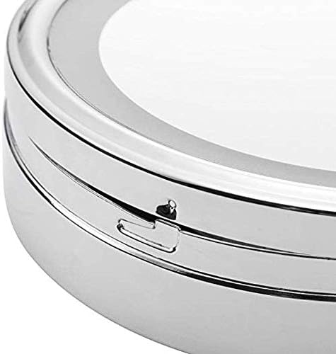 Compact Two-Side Shaving Mirror with LED Touch Dimming