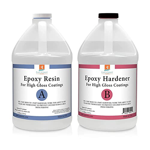 East Coast Resin 2 Gallon Epoxy Resin Kit for Home Commercial Use